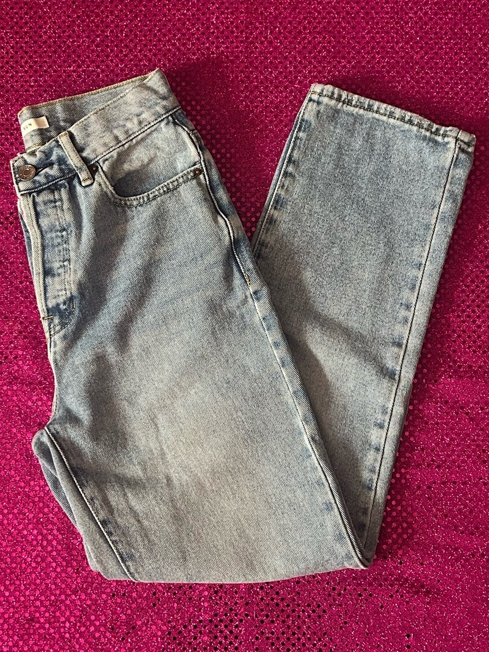 pacsun medium wash high waisted jeans